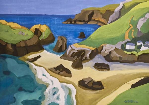 - gouache on Canvas, Painting by Julia Odell, measuring 20 x 26 cm (H x W) framed at 31 x 39 cm £375